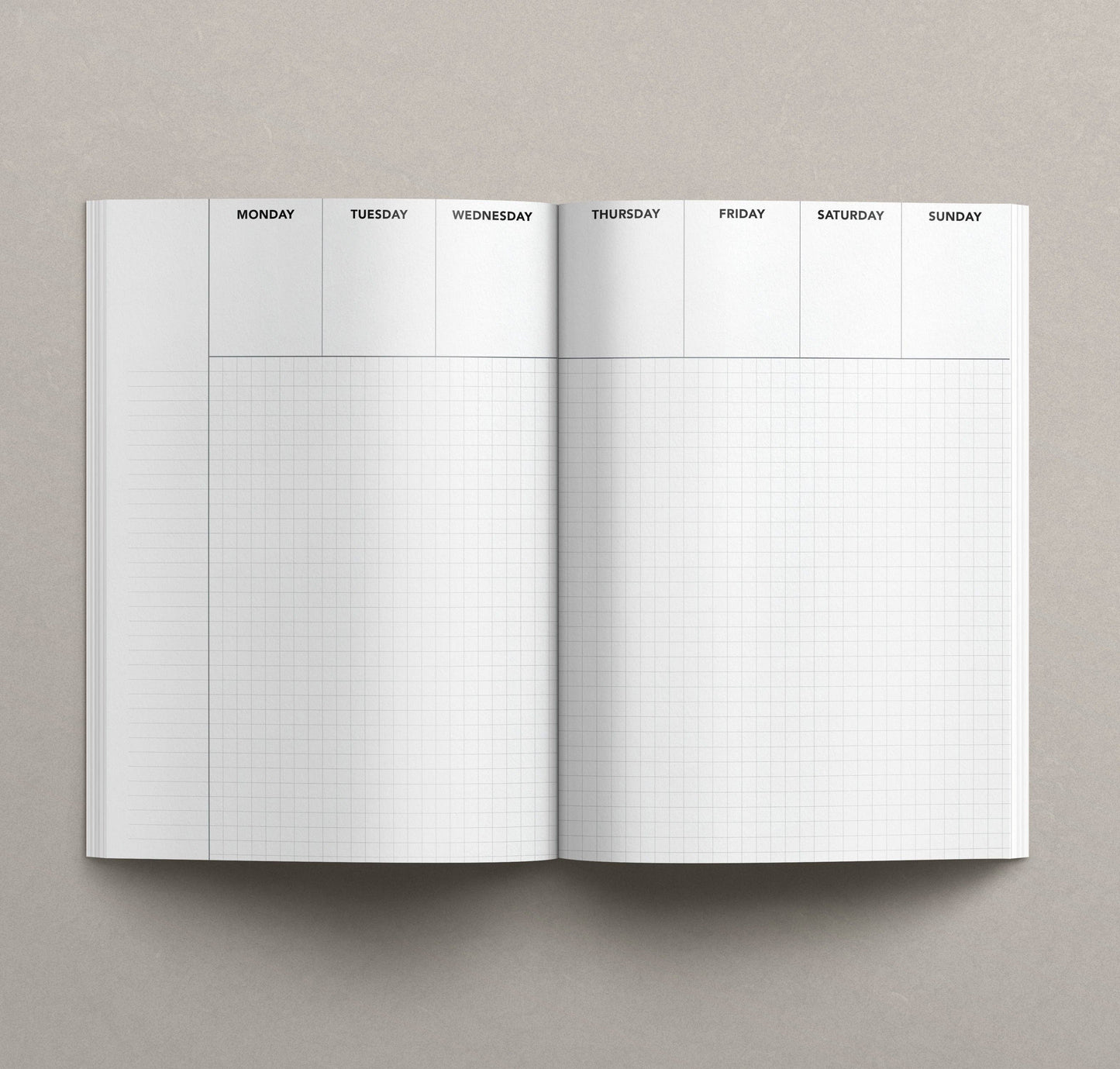 Pomodoro Tomato Olive Checked Weekly Planner