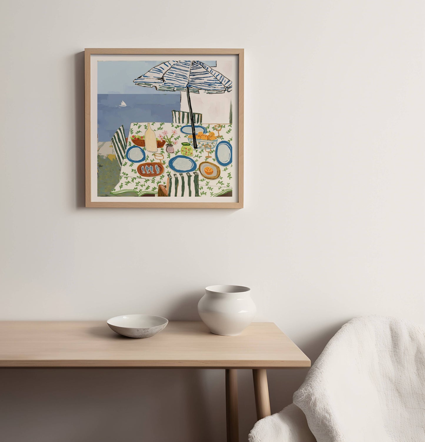 "Dining in Green", Art Print, Giclée Fine Art Print