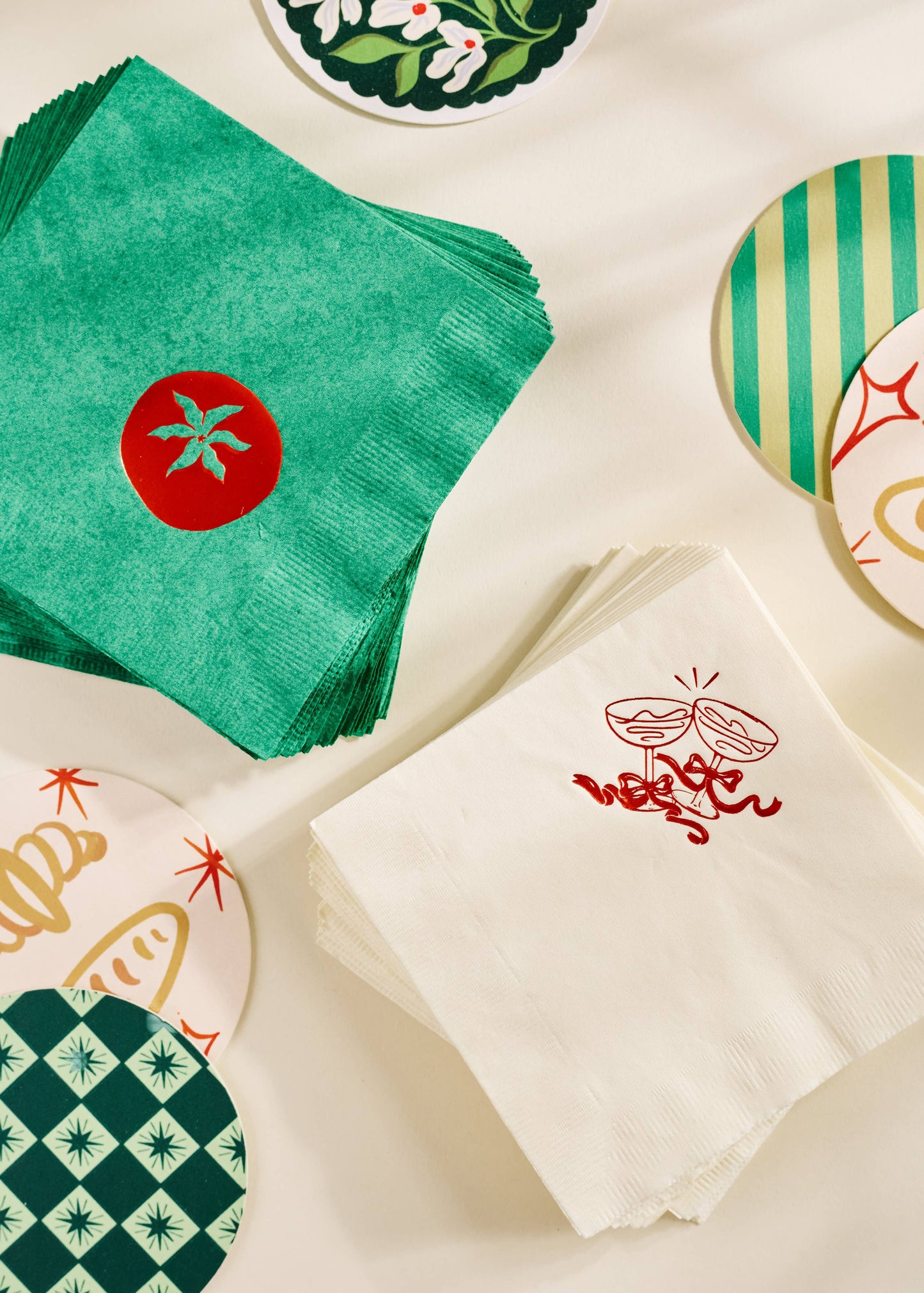 Tomato Cocktail Paper Beverage Napkin - Set of 20