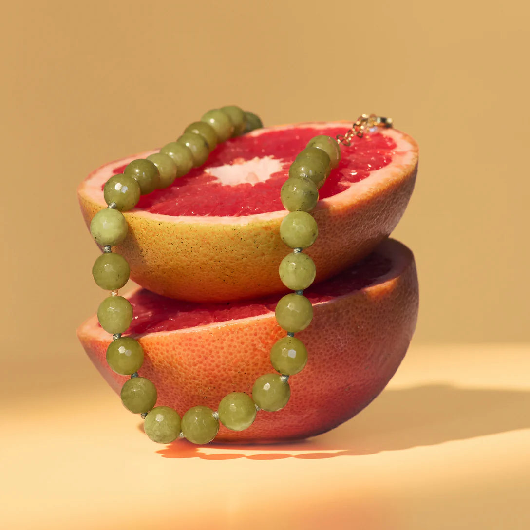 paloma necklace olive jade