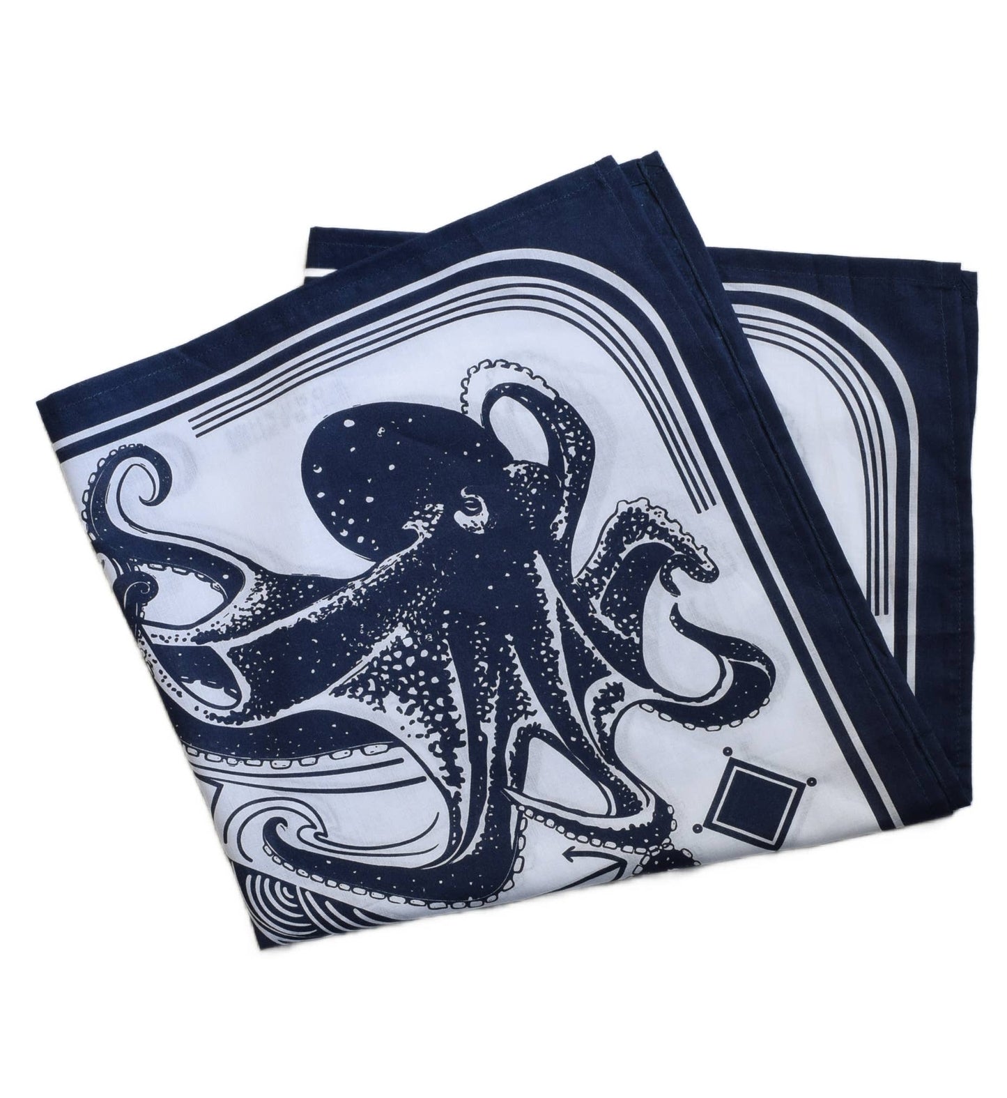 Octopus Bandana - 100% Cotton - Nautical Print - Hanky Ascot