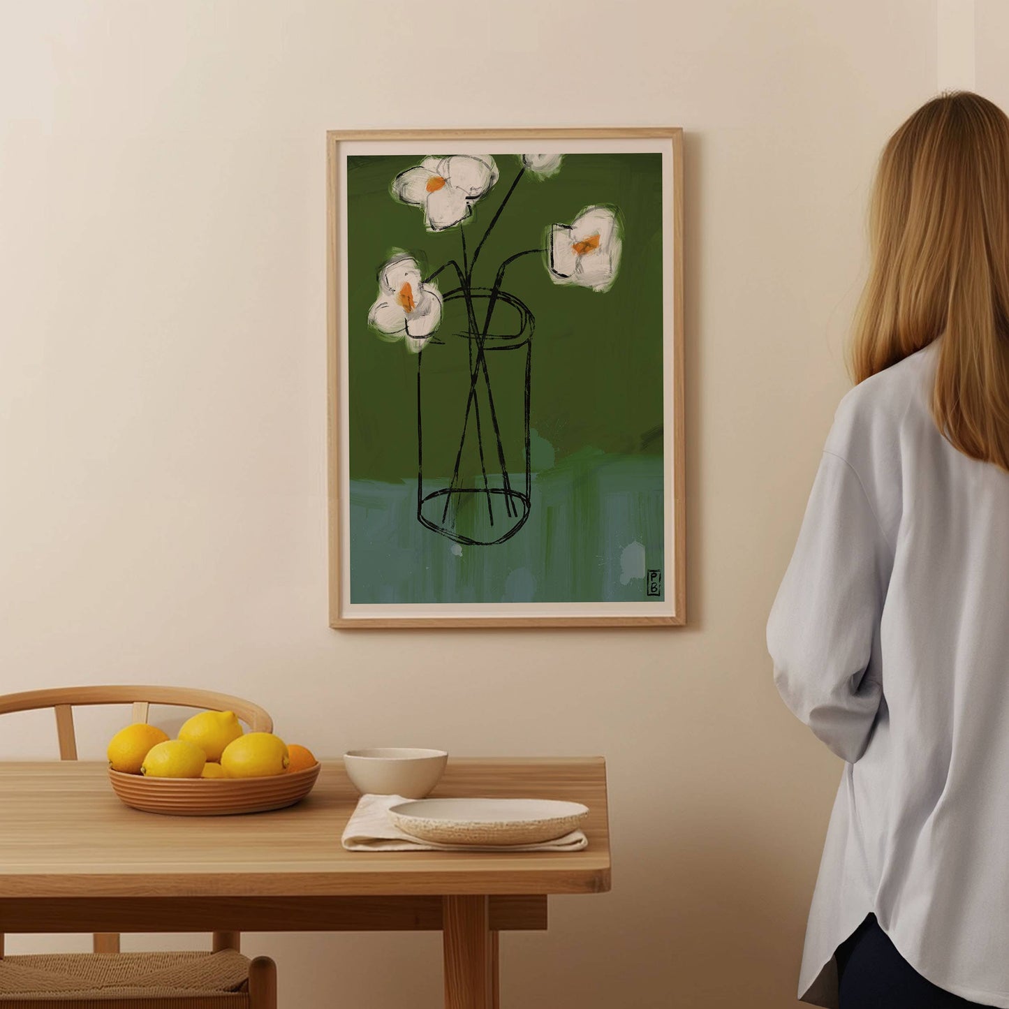 "Green Glass Still Life", Giclée Fine Art Print
