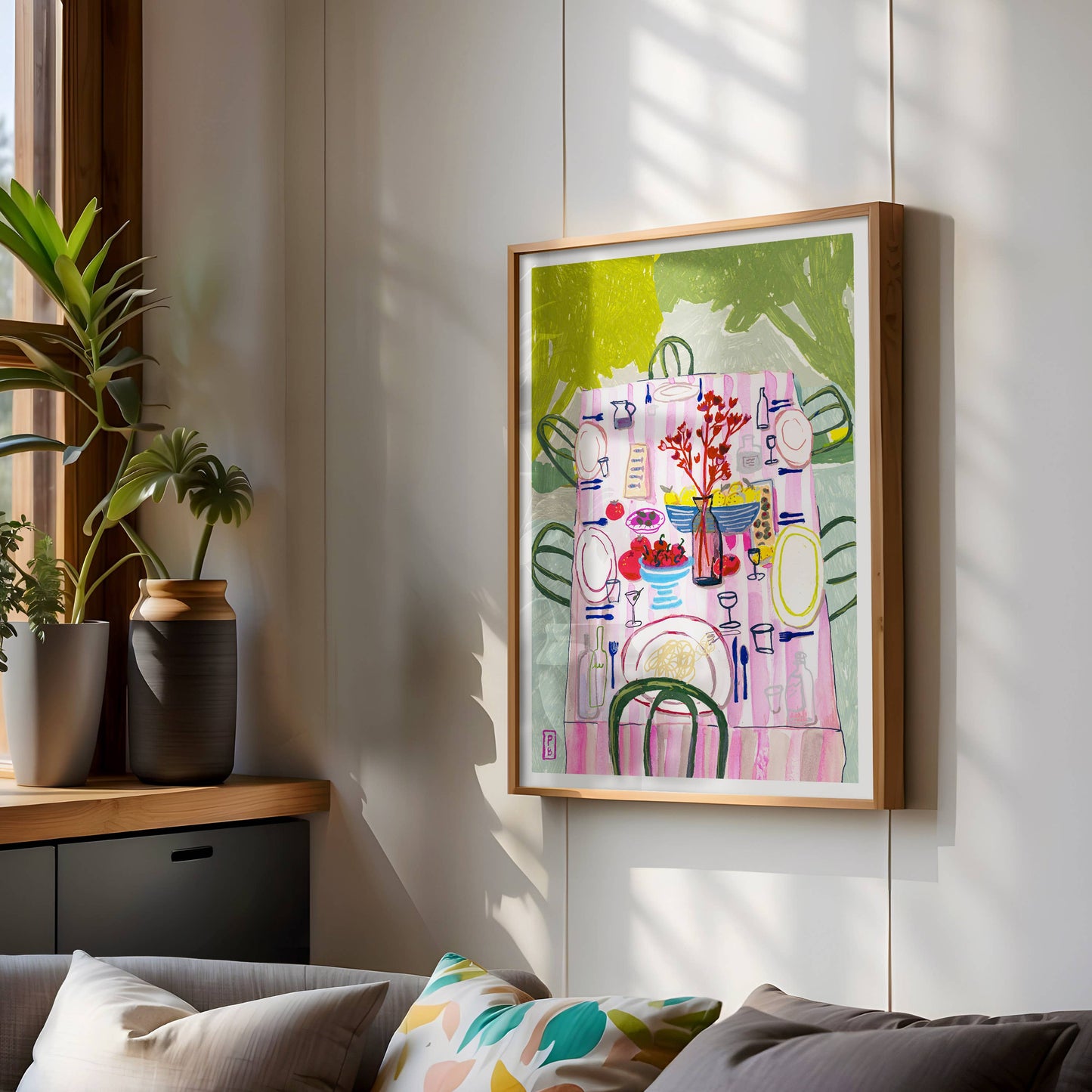 "Dining in Pink", Giclée Fine Art Print