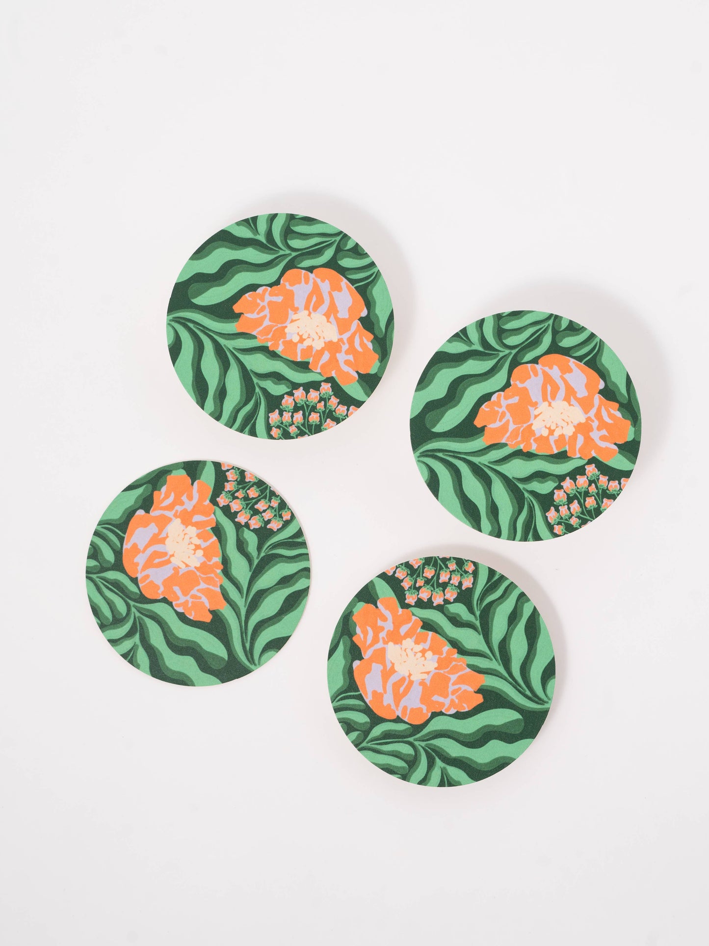 Glitch Floral Coasters - Set of Four