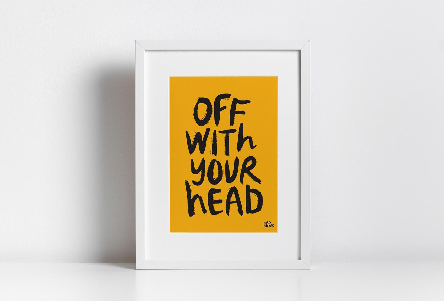 Hadhawk Design Art Print - 8.5 x 11 - Off with your head