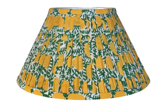 Lemon Grove Block-Printed Lamp Shade