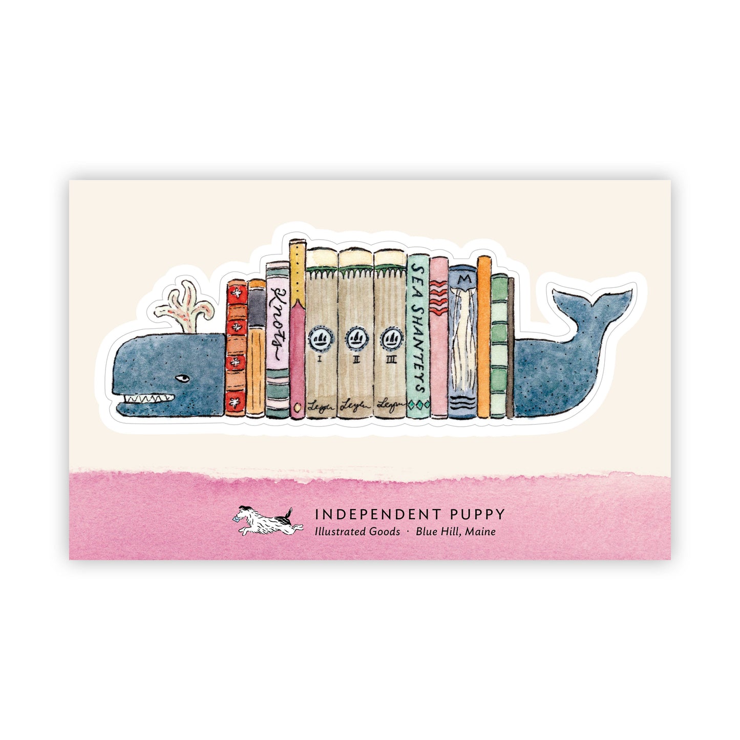 Bookish Whale – Sticker