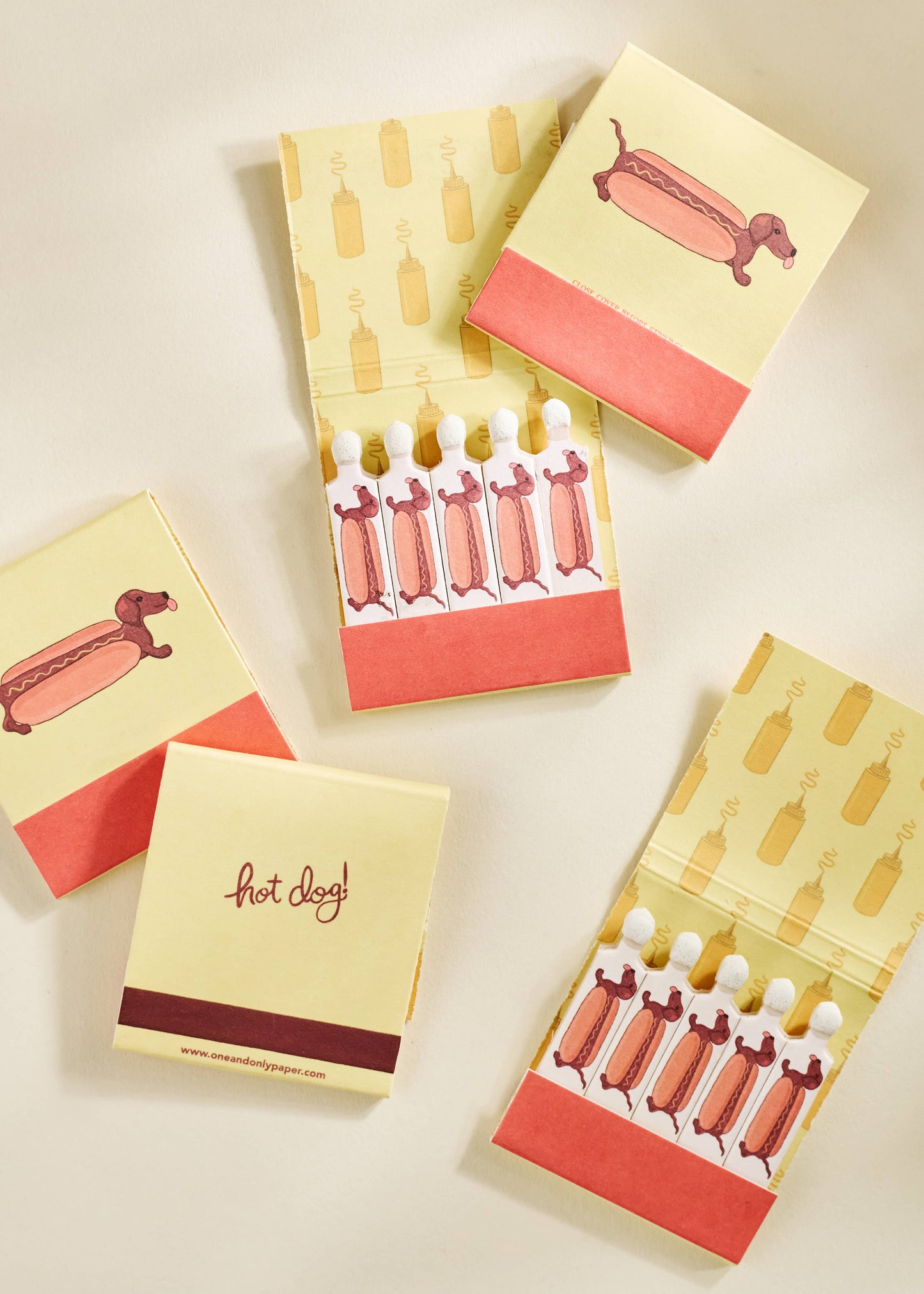 Hot Dog Printed 10 Stem Matchbook