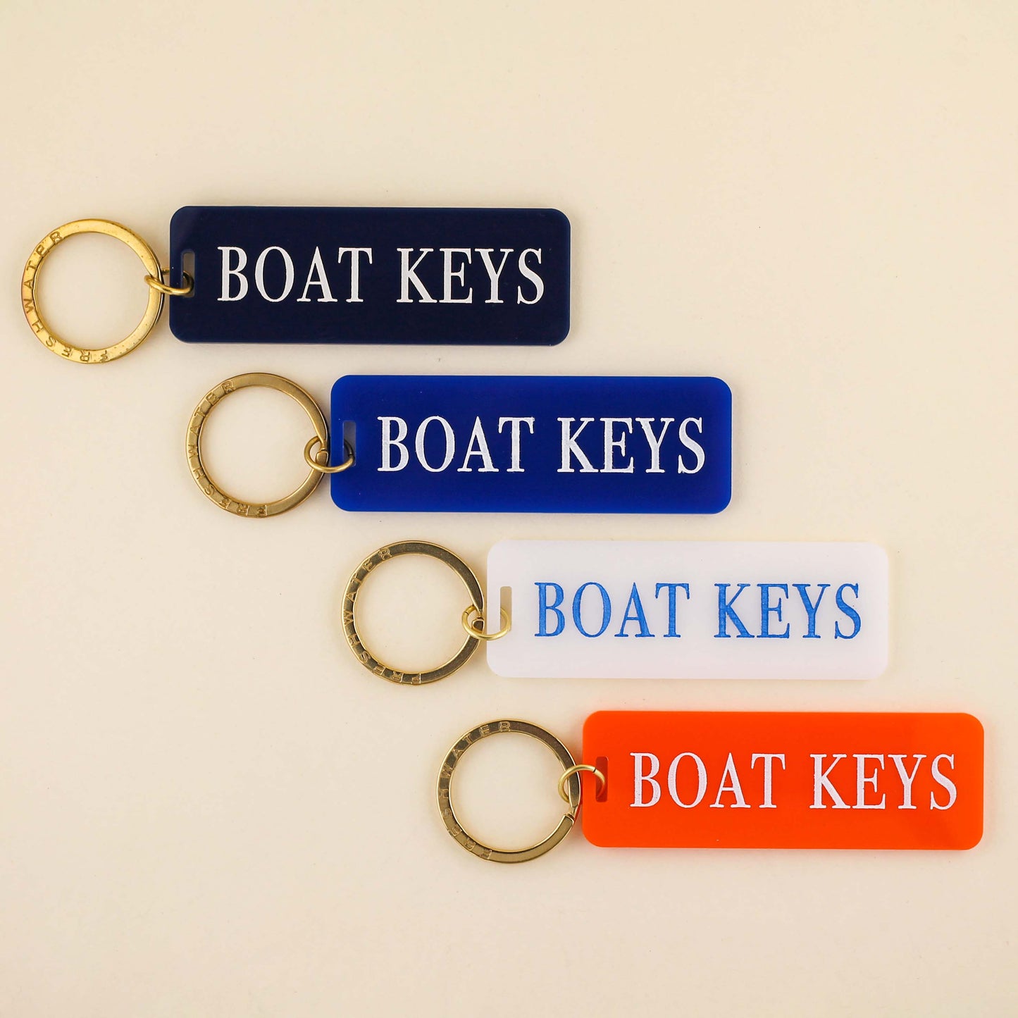 Boat Keys Keychain - Orange