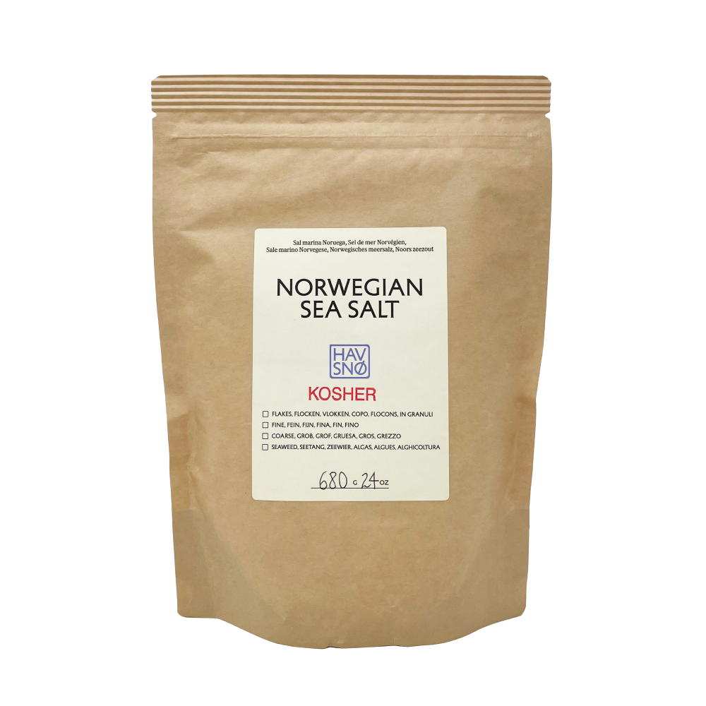 Havsnø Fine Kosher Norwegian Sea Salt 24 oz.