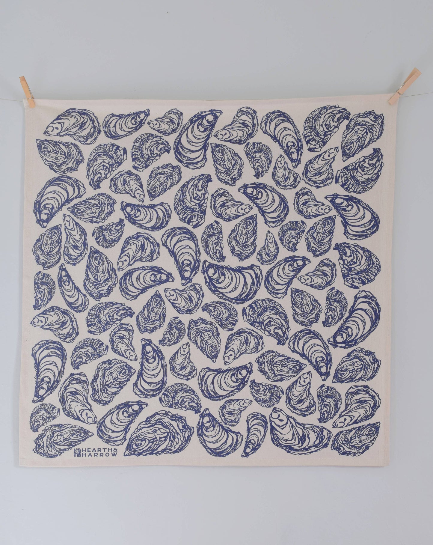 Oyster Tea Towel - Organic Cotton - Oversized 30 x 30