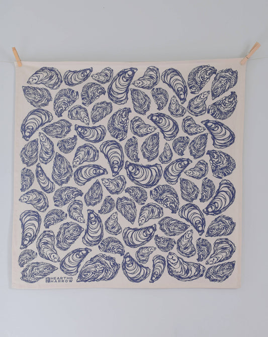 Oyster Tea Towel - Organic Cotton - Oversized 30 x 30