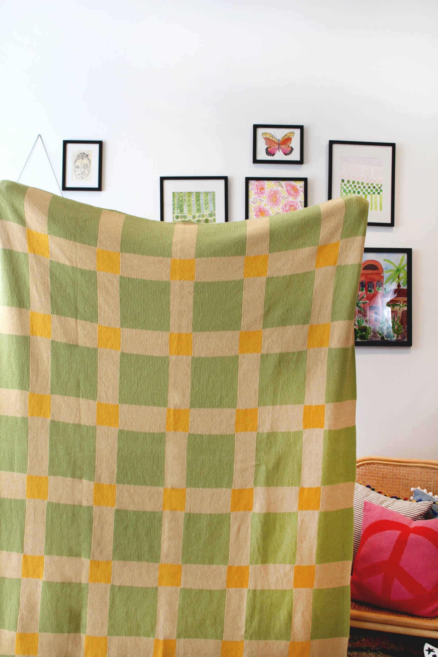 Gingham Knit Blanket