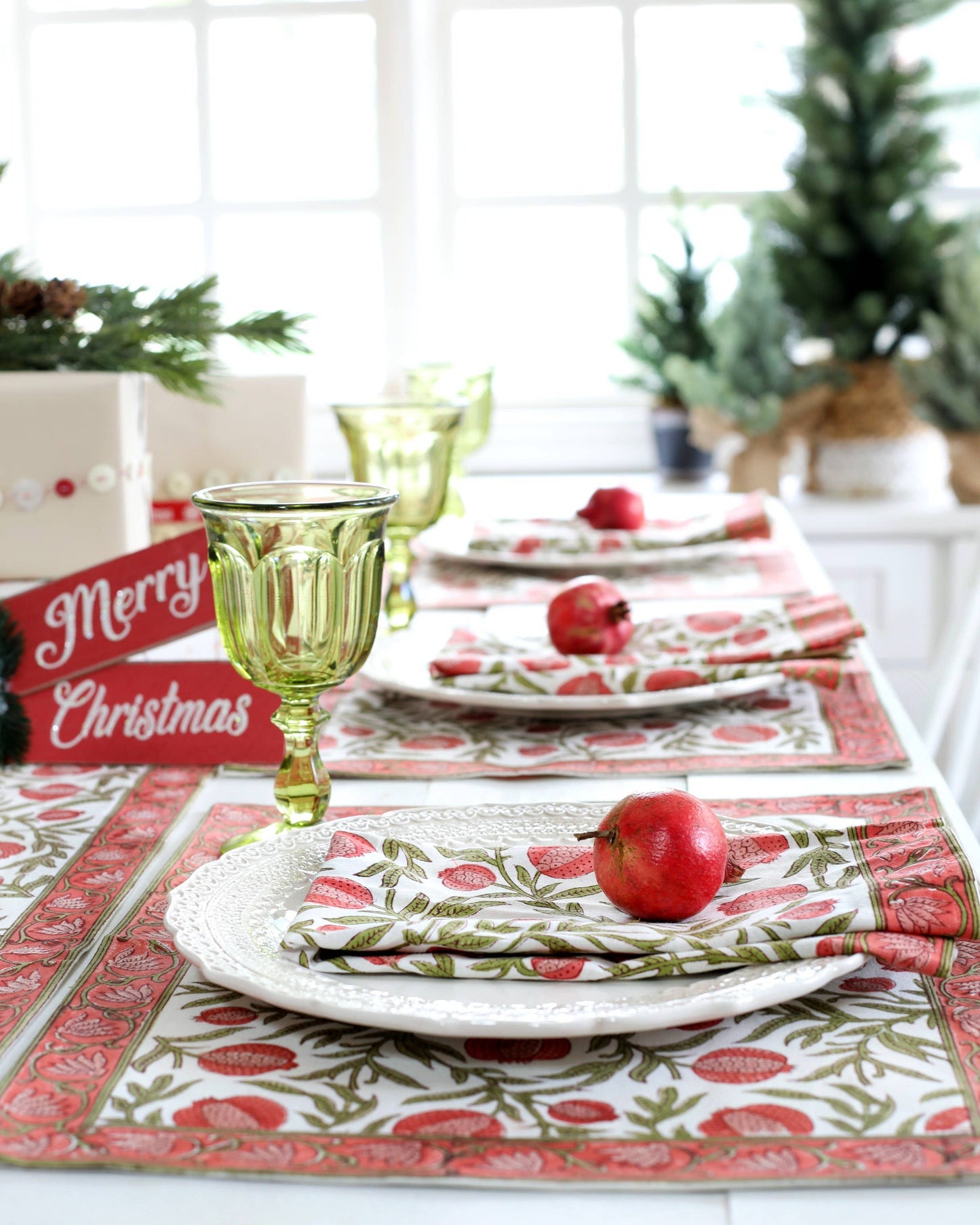 Pacific & Rose Tablecloth - Pomegranate Red