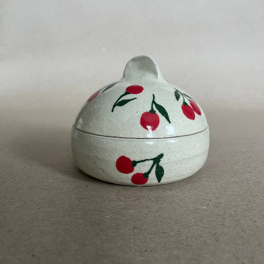 Red Cherries Sugar Jar