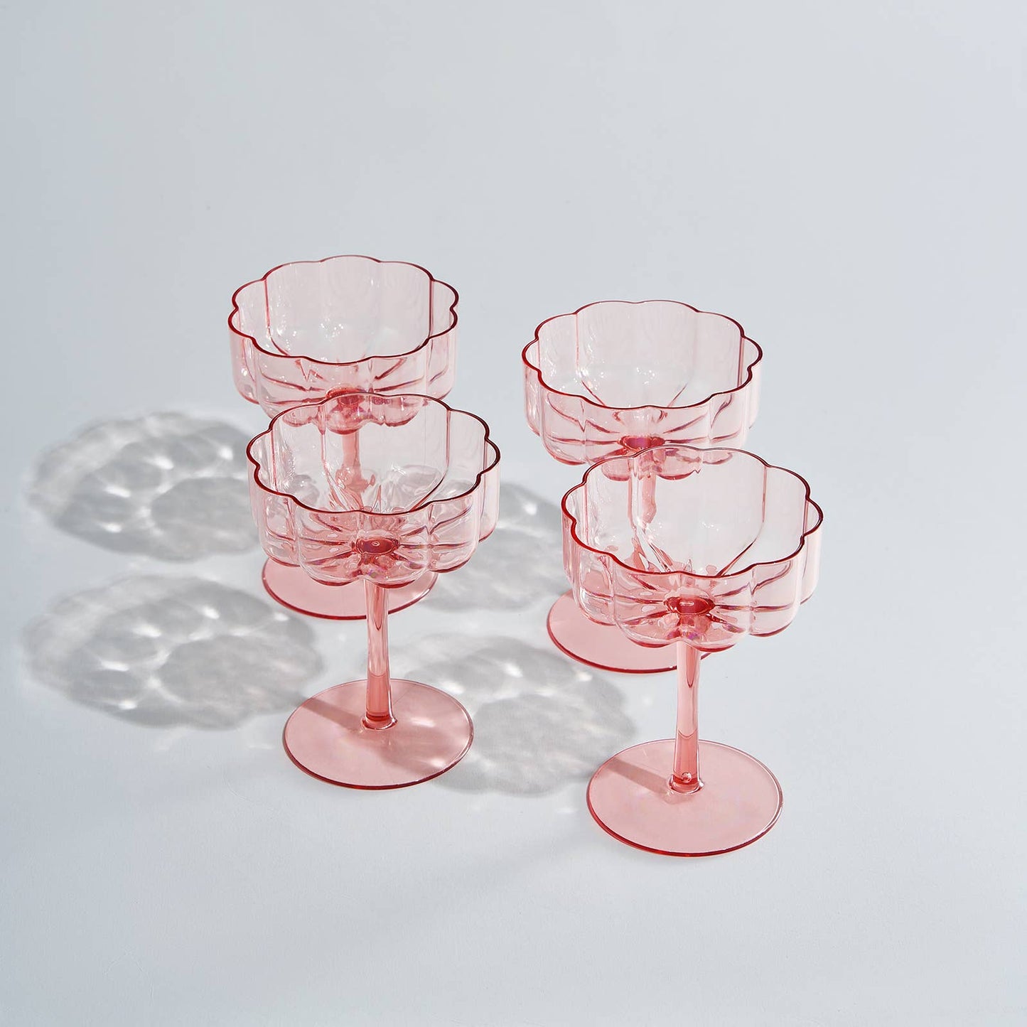 Shatterproof Acrylic Plastic Flower Coupe | 1 coupe, 8.5OZ
