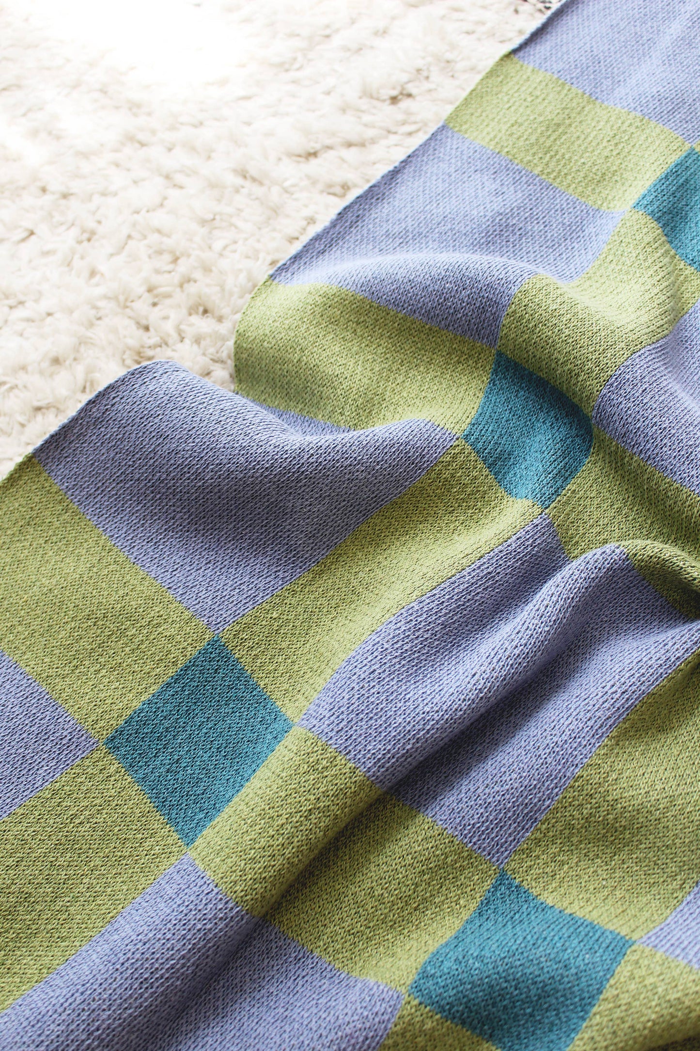 Gingham Knit Blanket
