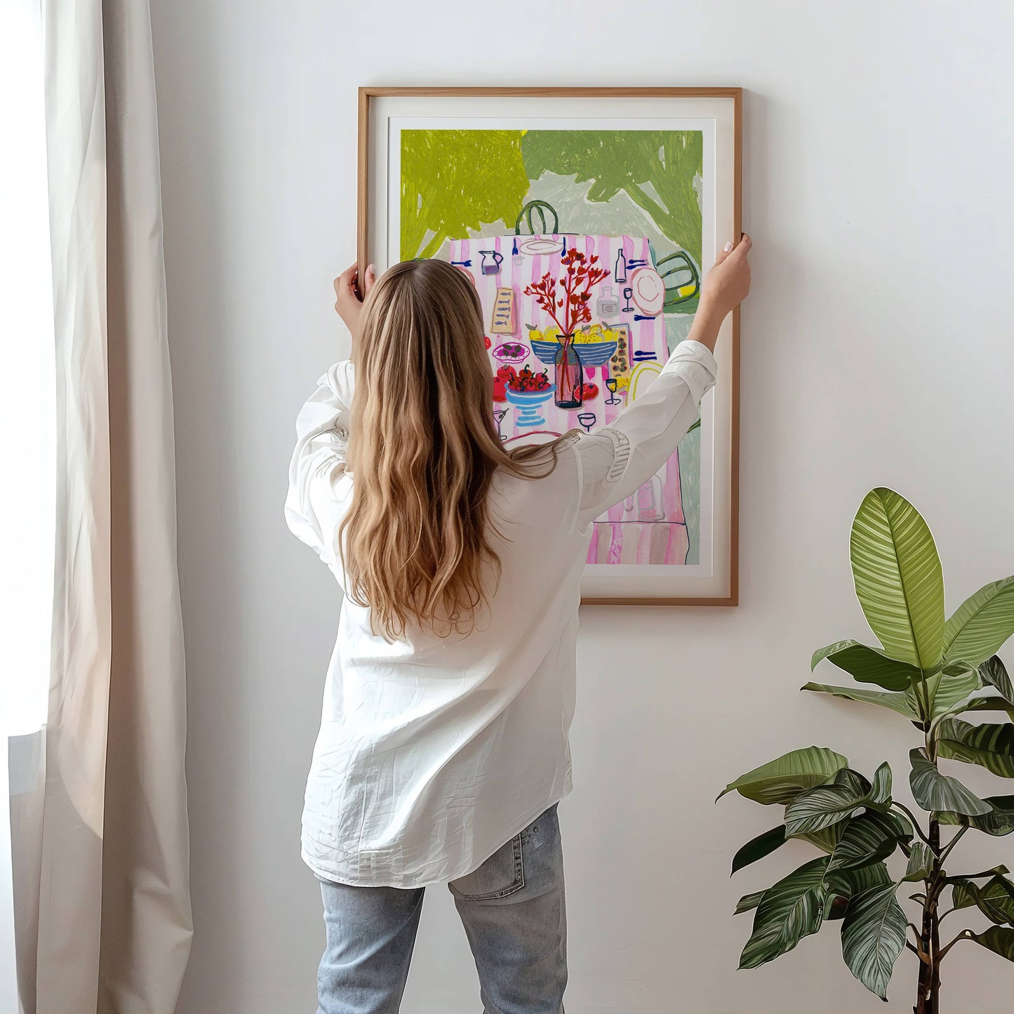 "Dining in Pink", Giclée Fine Art Print