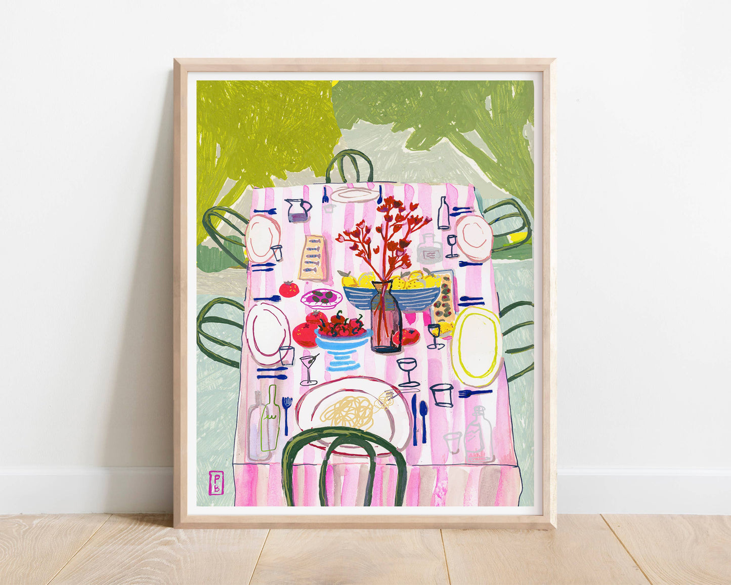 "Dining in Pink", Giclée Fine Art Print