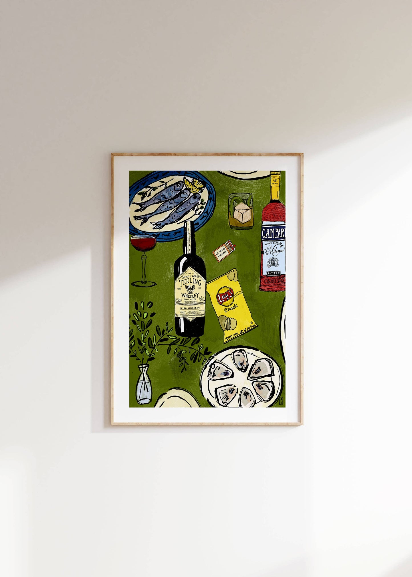 "Chips and Whiskey", Giclée Fine Art Print