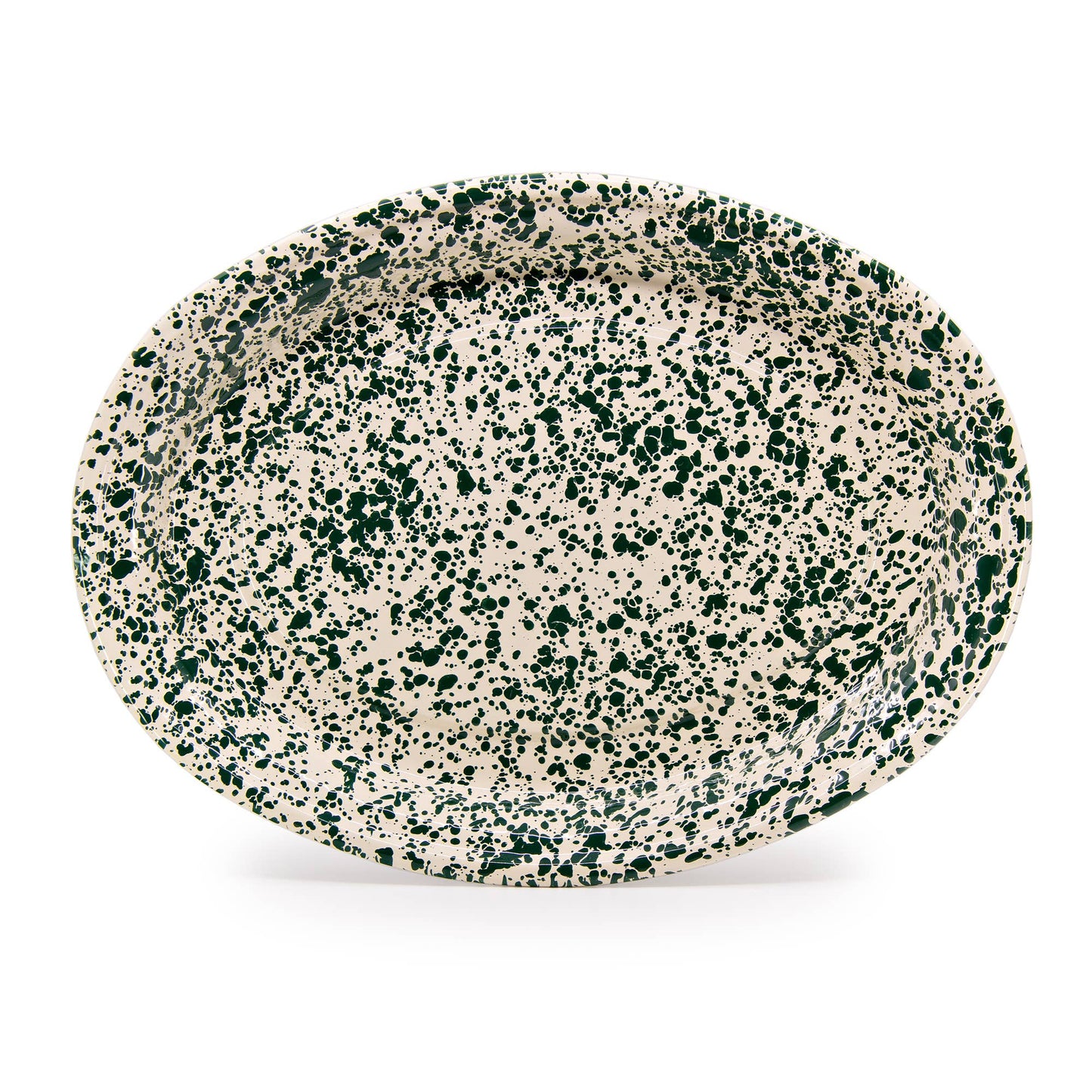 Splatter Enamelware Oval Platter