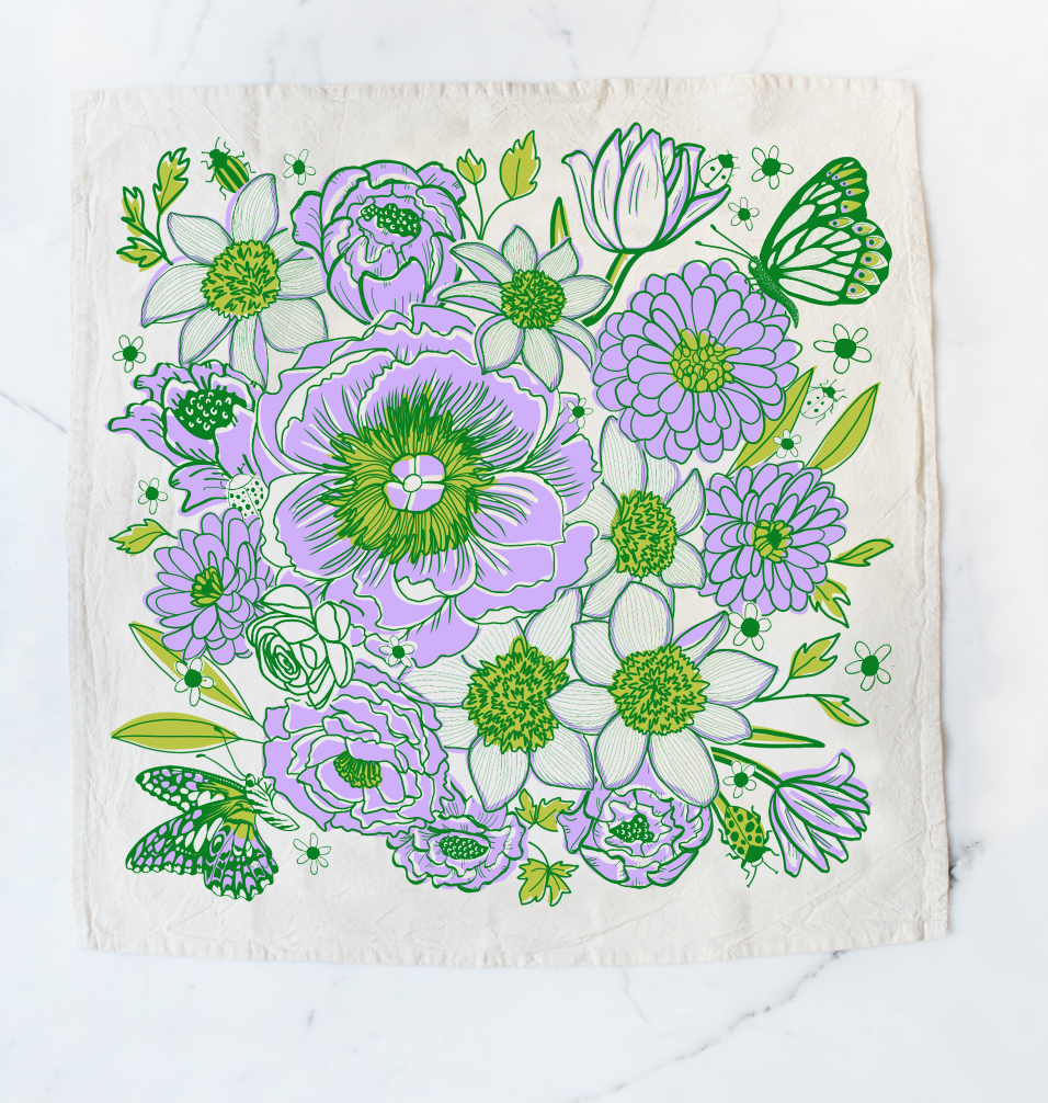 Dream Garden Tea Towel