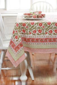 Pacific & Rose Tablecloth - Pomegranate Red