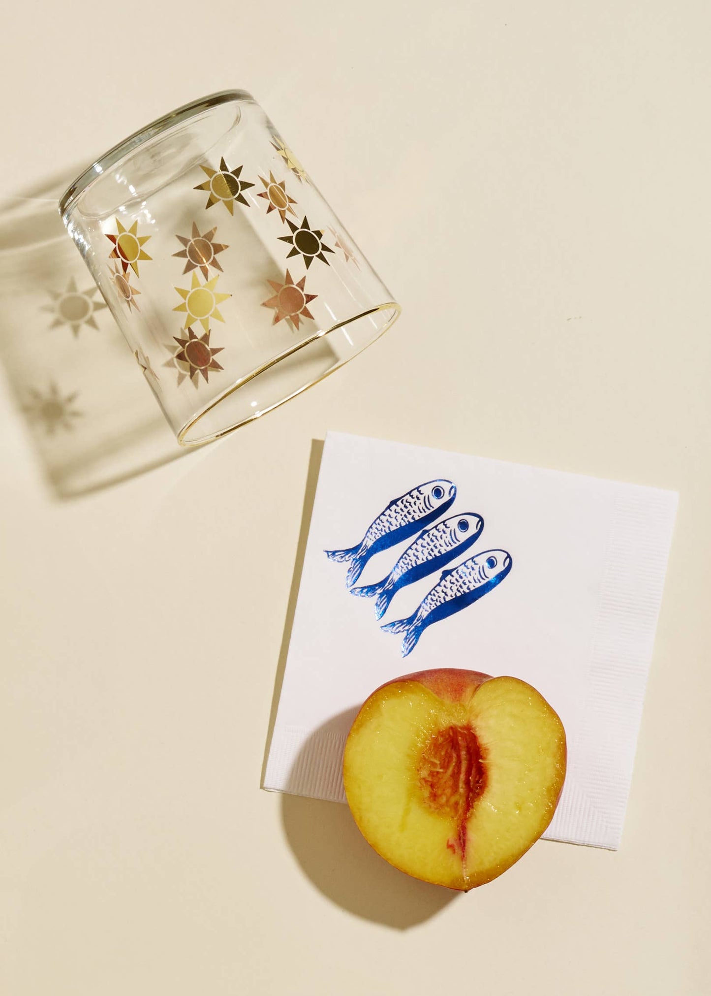 Sardines Cocktail Paper Beverage Napkin - Set of 20