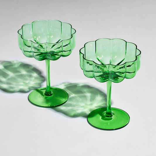 Elegant Flower Champagne & Cocktail Coupes