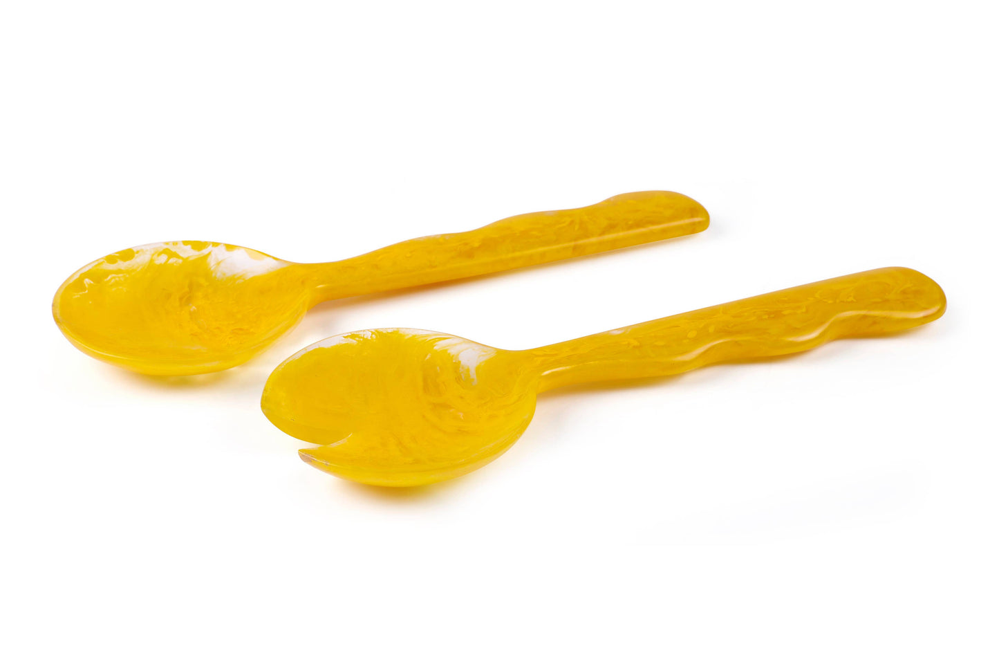 Resin Salad Server- Mustard (Set of 2)