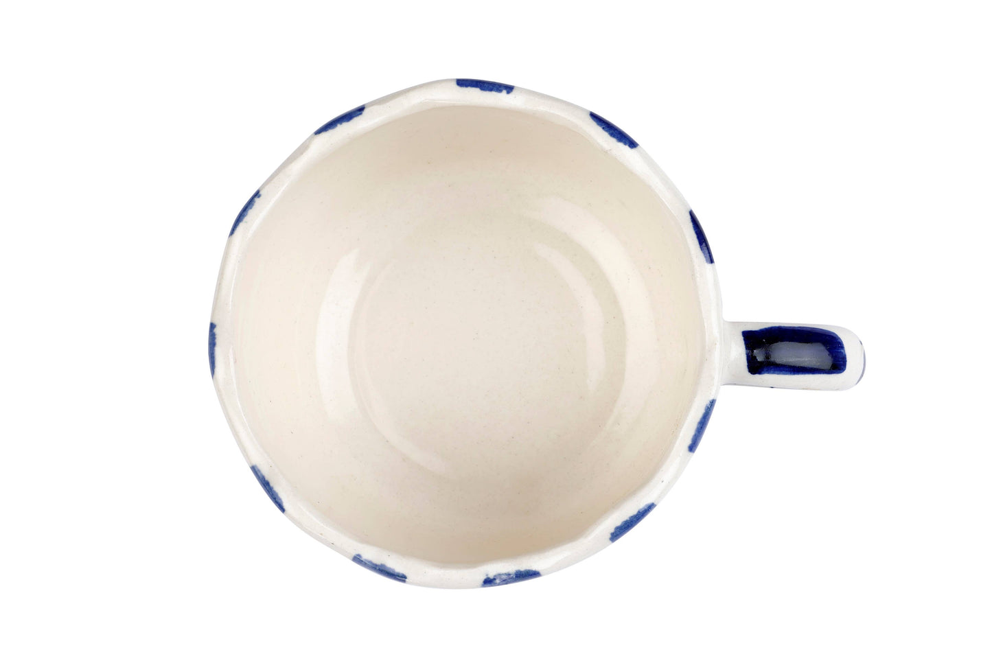 Ceramic Blue Cappuccino Cup, 2.9 x 3.9 Inches