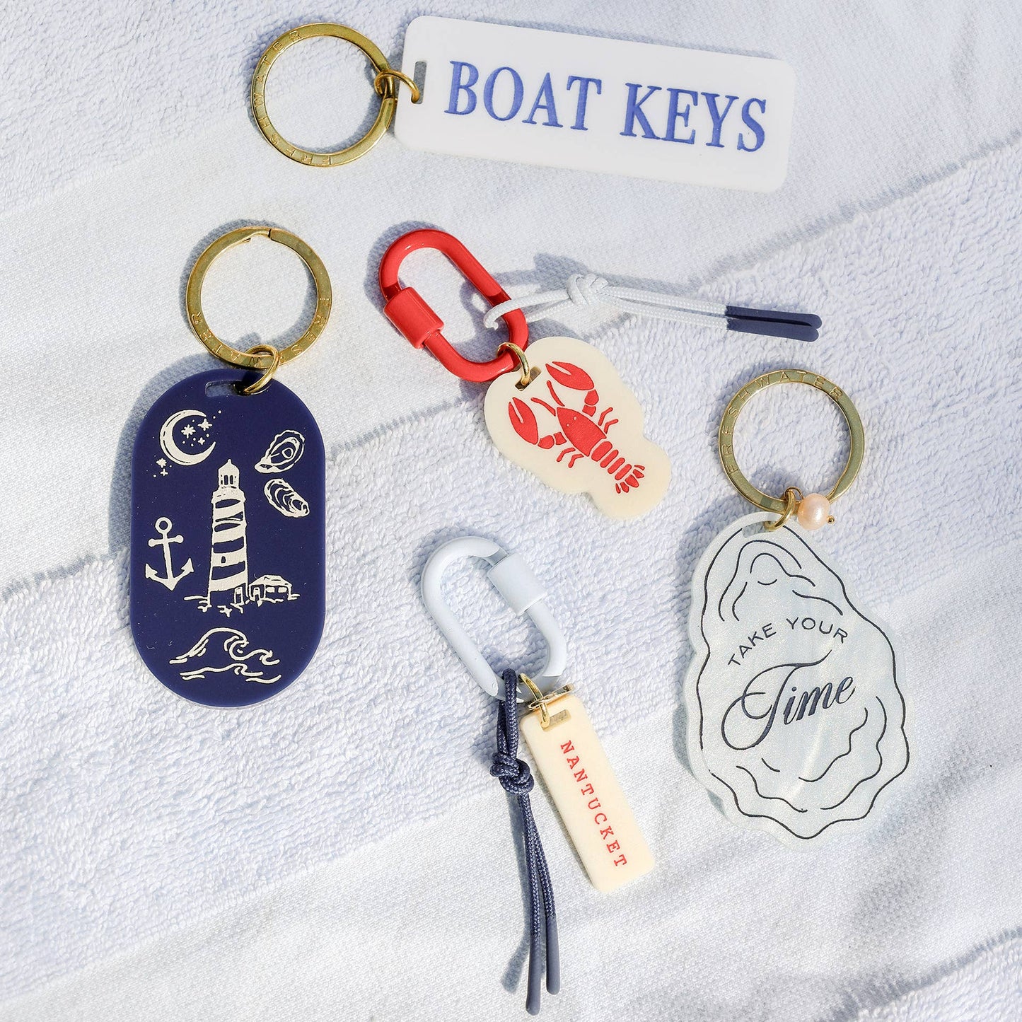 Boat Keys Keychain - Orange