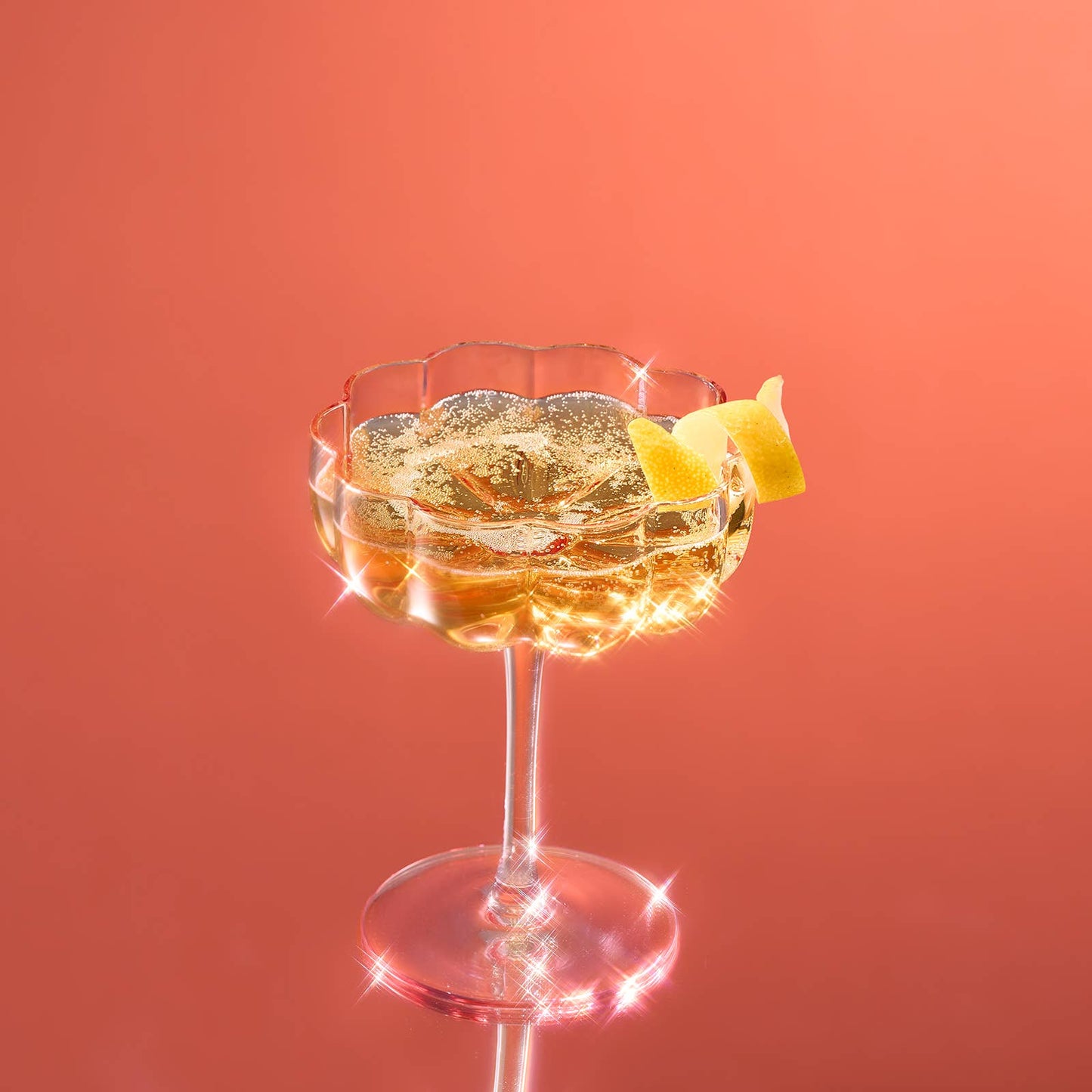 Elegant Flower Champagne & Cocktail Coupes