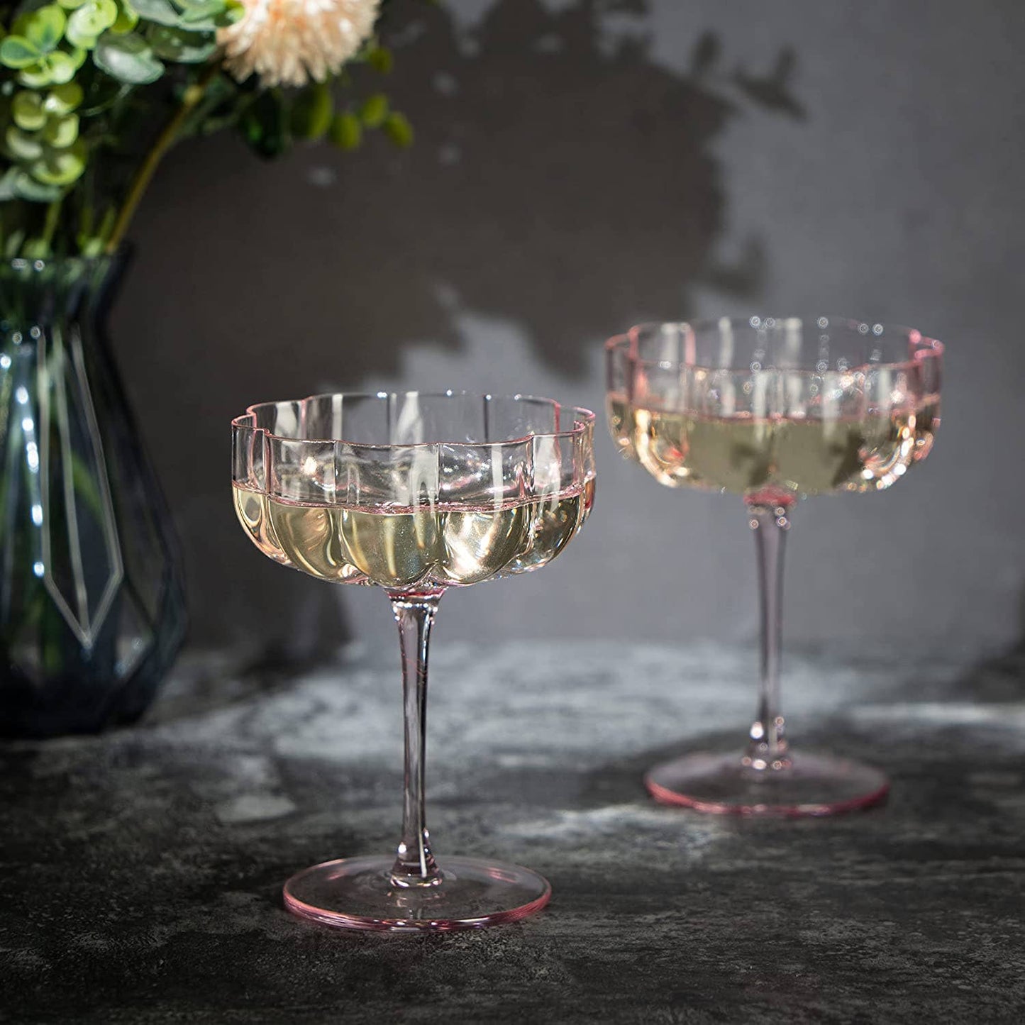 Elegant Flower Champagne & Cocktail Coupes