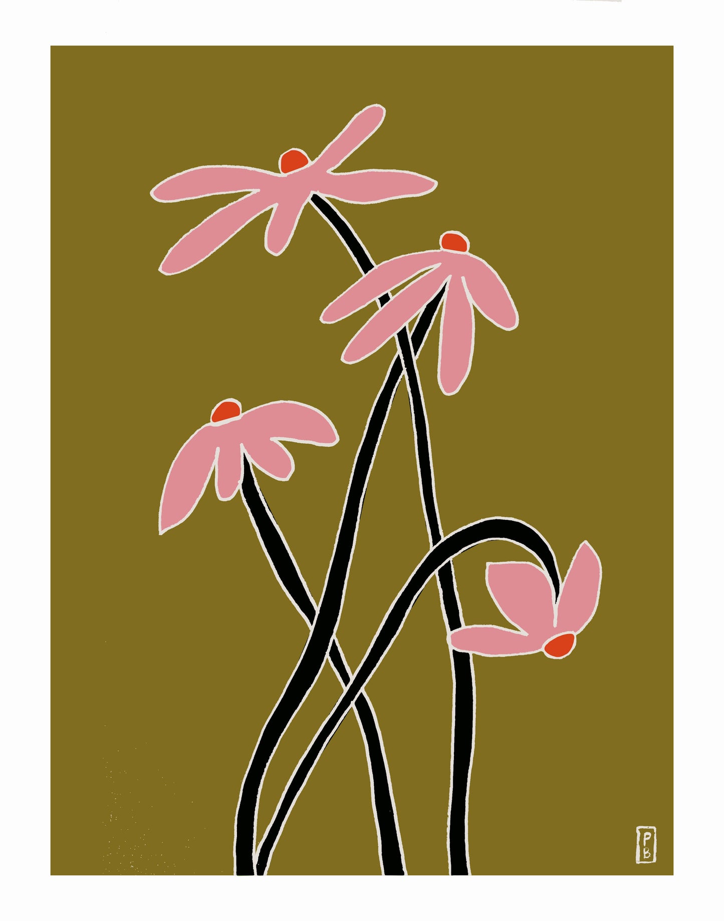 "Pink Daisies" Giclée Fine Art Print