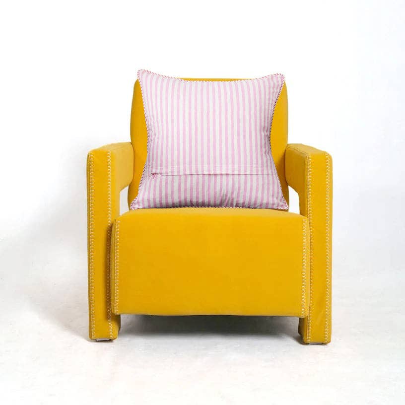 Pink Hydrangea Blockprint Pillow 18x18