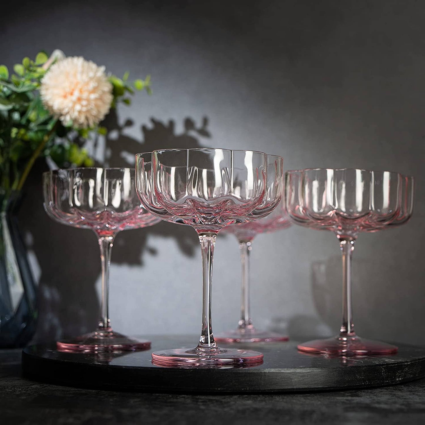 Elegant Flower Champagne & Cocktail Coupes