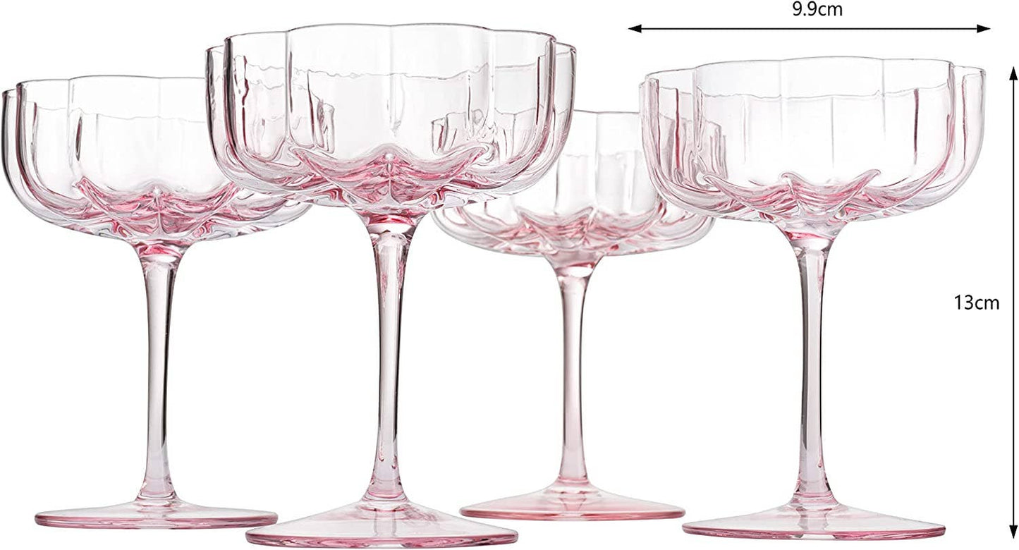 Elegant Flower Champagne & Cocktail Coupes