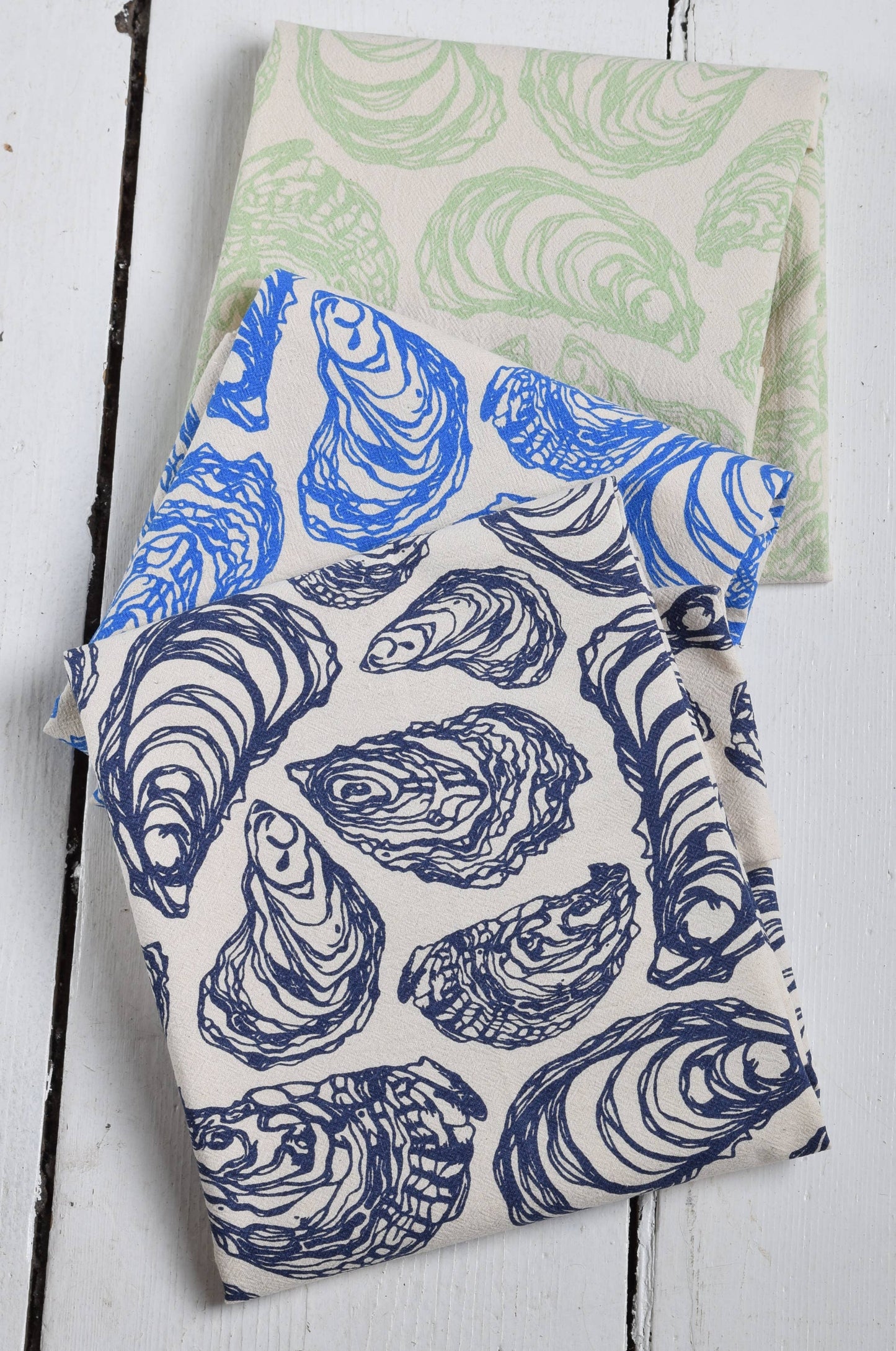Oyster Tea Towel - Organic Cotton - Oversized 30 x 30