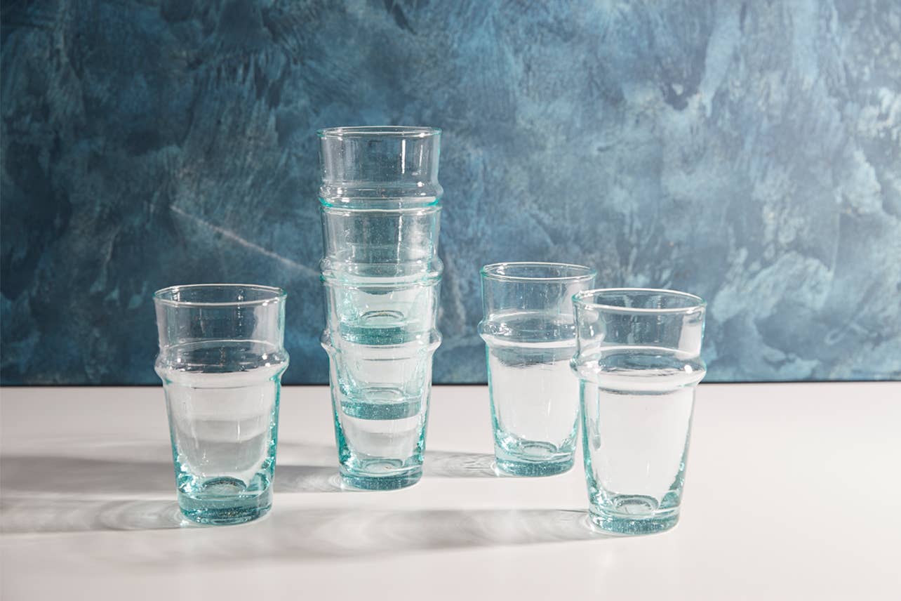 Moroccan Beldi Glassware - Clear