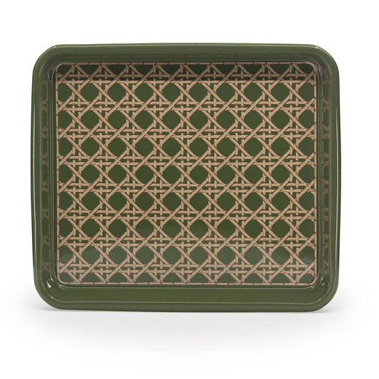 Domino x CCH Wicker Enamelware Medium Rectangle Tray