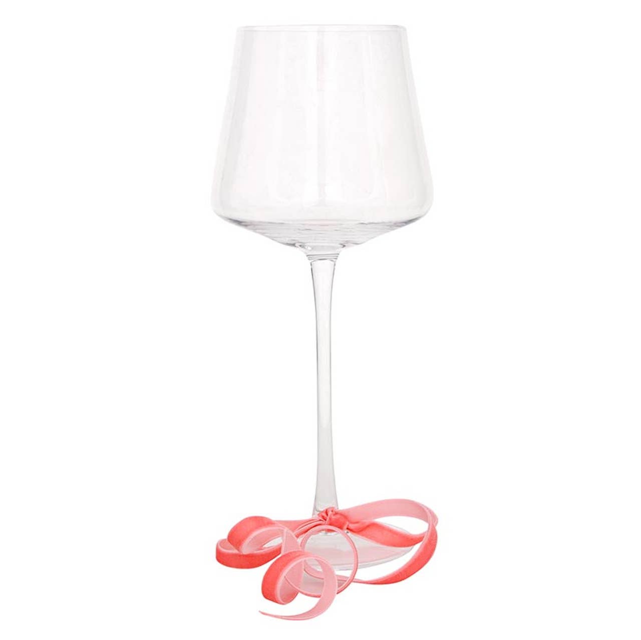 Velvet Bow Wine Charms - Blush - Set of 6