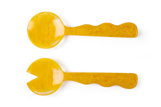 Resin Salad Server- Mustard (Set of 2)