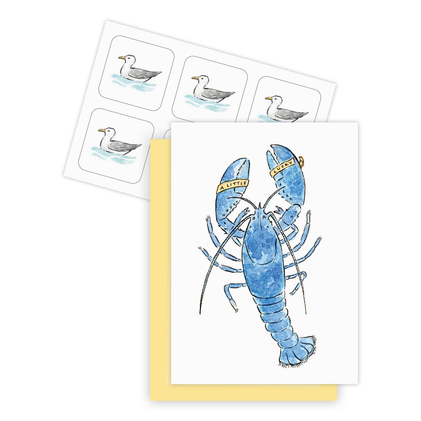 Lucky Blue Lobster – Mini Note Cards