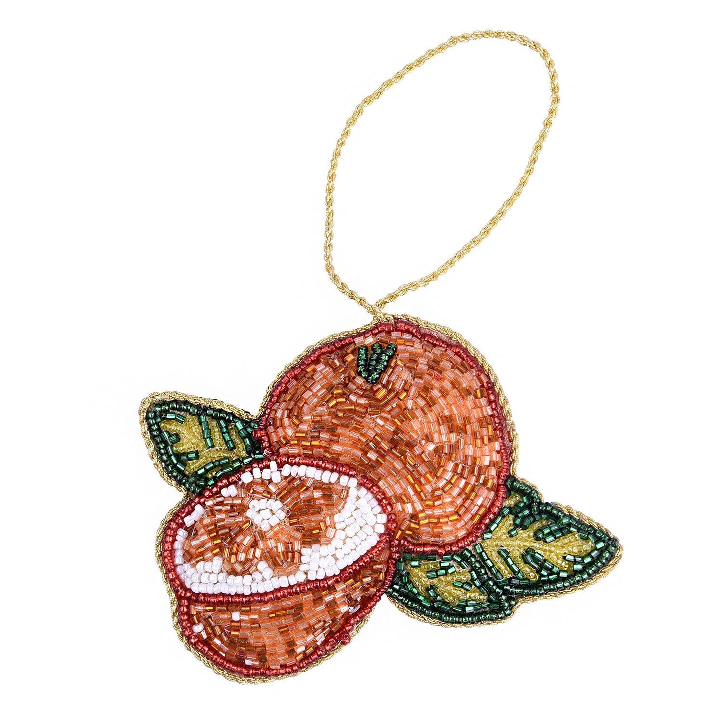 Handmade Beaded Christmas Hanging Oranges