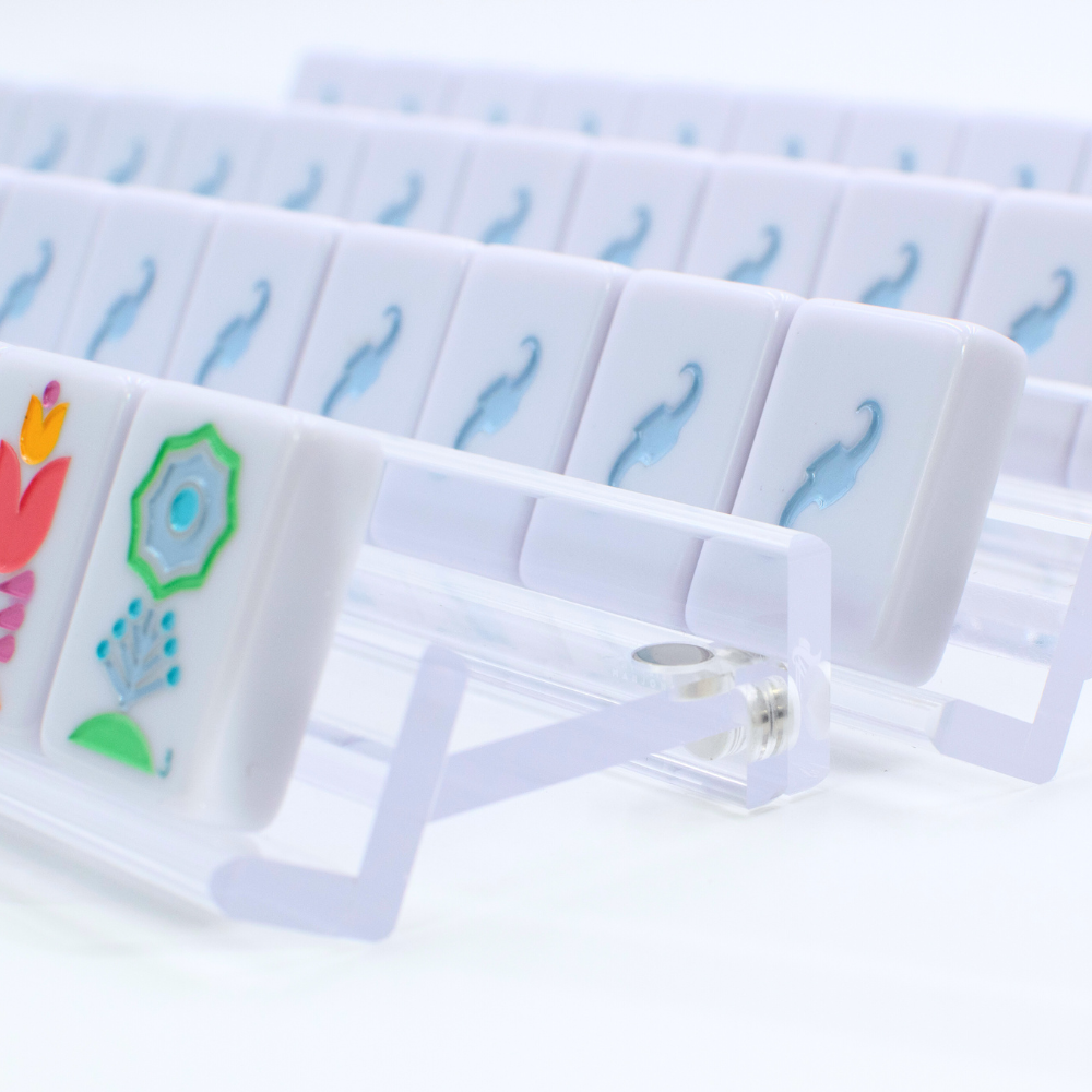 Wavy Acrylic Mahjong Racks | Many Colors | Magnetic Pushers