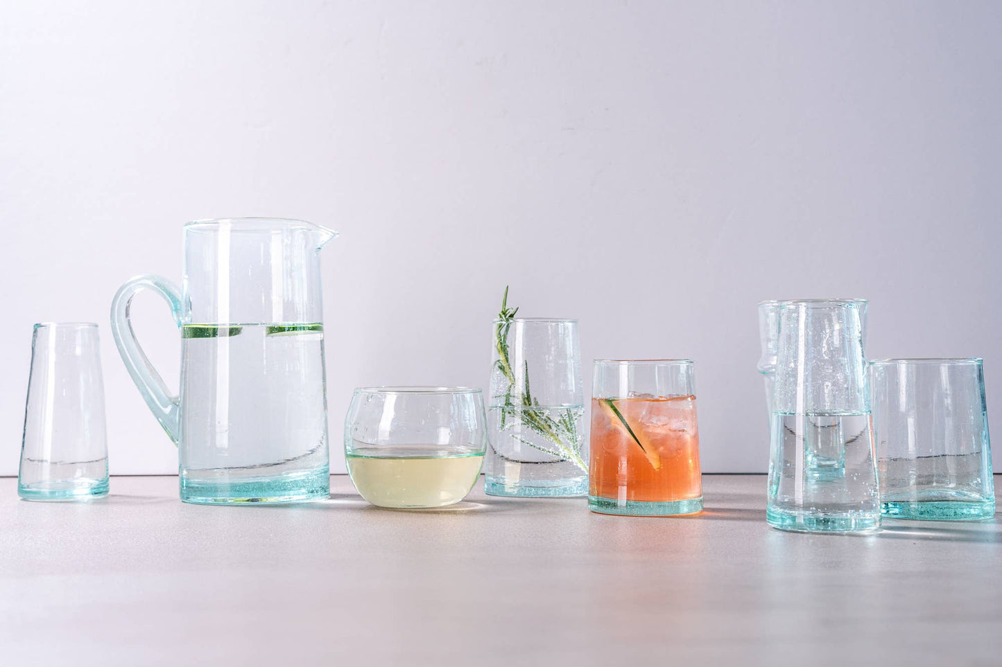 Moroccan Beldi Glassware - Clear