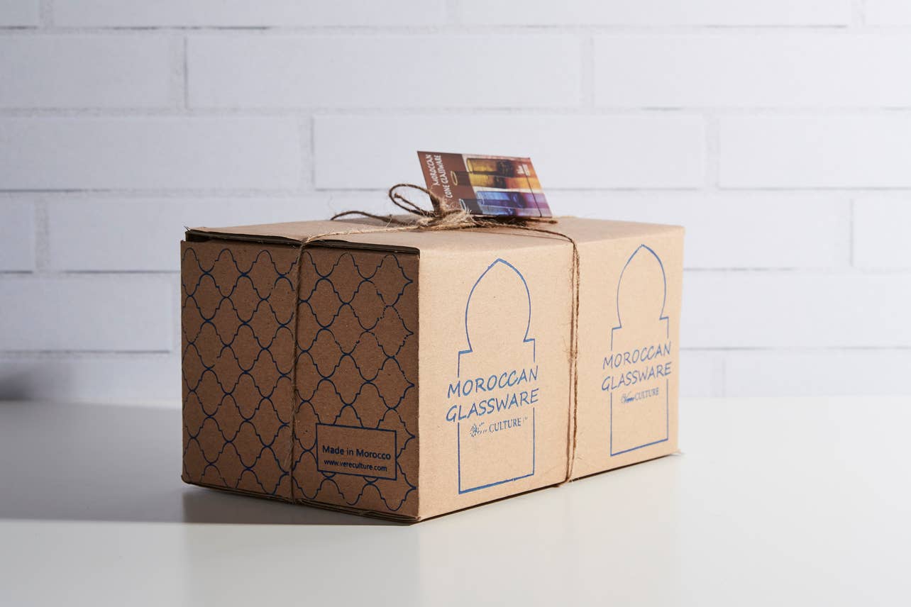 Moroccan Beldi Glassware - Clear