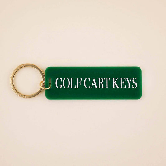 Golf Cart Keys Keychain - Green
