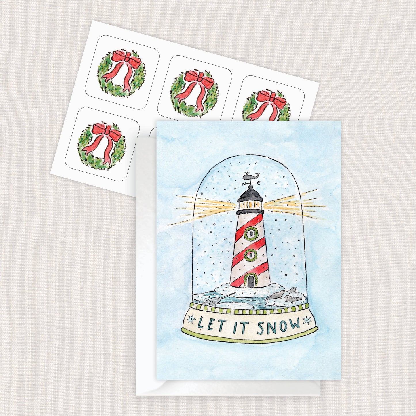 Let It Snow Mini Note Cards, Set of 6 | 2.5 x 3.5" 